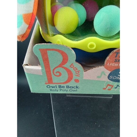 B. Toys Owl Be Back Roly Poly Owl Interactive Baby Toy With Lights & Music - Picture 2 of 6